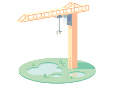 Crane animation crane gif illustration isometric loop vector