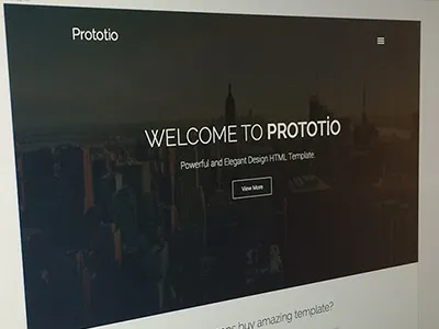Prototio One Page HTML Template design html one page prototio template