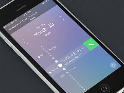 Ui Menu app calendar contact efficiency office remind time management timeline ui