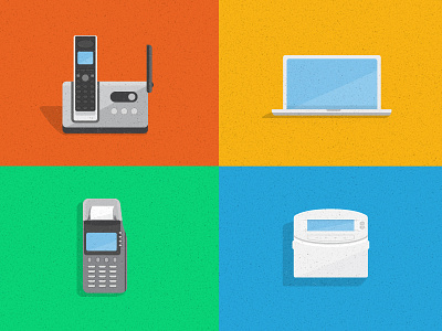 Video Assets alarm card credit illustration laptop phone shape texture