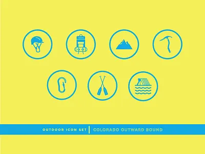 Colorado Outward Bound Icon Set camping colorado denver icons outdoors outward bound ui ux