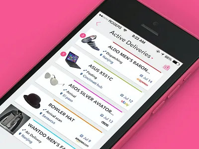 Parcel tracking app delivery interface parcel post tracking ui