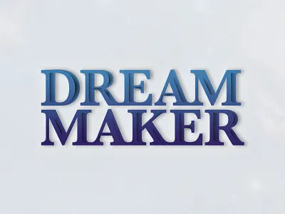 Dream Maker dream lettering serif shading space stars titles type typography