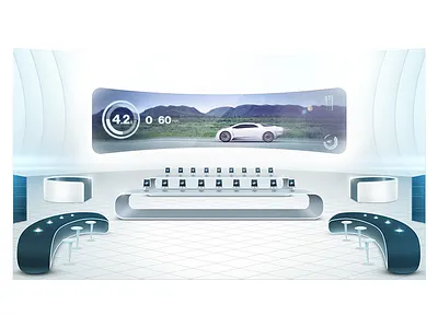 Futuristic Event Set Design art direction car electric future futuristic interactive modern showroom