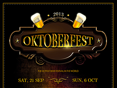 Oktoberfest Flyer advertising flyer autumn beer festival brewery fall event german feast germany octoberfest oktoberfest party pub sport bar tavern