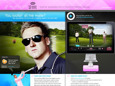 Ian Poulter Flash Experience golf marketing web design