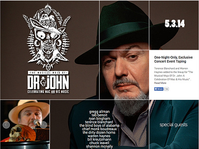 Celebrate Dr. John dr john illustration music responsive web site