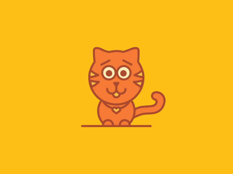 Cat Gif cat cats gif happy icon illustration kitty orange stripes