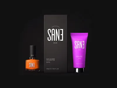 Sane black fancy makeup packaging