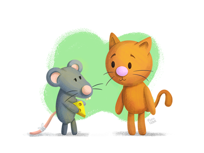 Understanding cartoon cat characters cute illustration mexico mouse