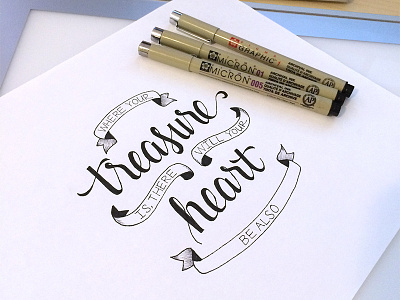 Treasure (Sketch) cursive hand drawn type hand lettering lettering quote script