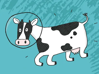 World School Milk Day - Space Cow astronaught cow floating helmet milk moo space spots udders