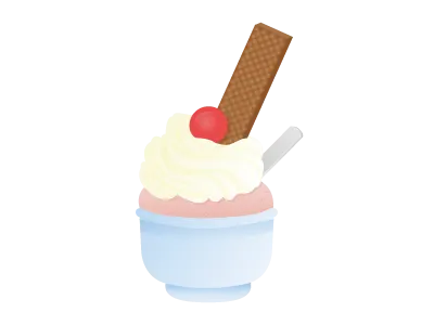 Dribbbleglass cream ice cream pastel sundae