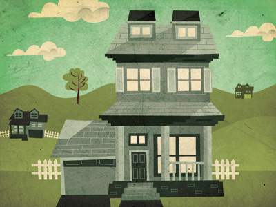 Some Retro Illo Goodness animation house illustration