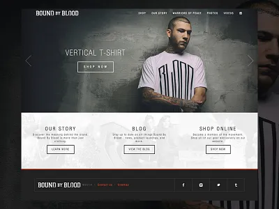 Bound By Blood Website bound by blood brand clothing lifestyle web design website