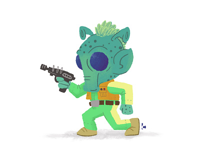 Mini Greedo characters fan art greedo illustration star wars