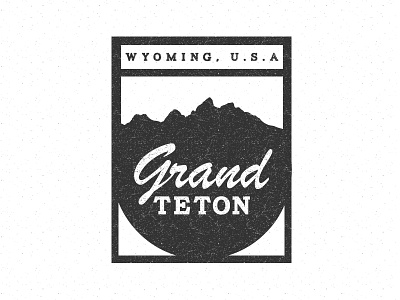 Grand Teton, Wyoming, U.S.A badge branding mountain national park teton typography wyoming