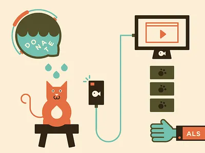 Le Ice Bucket Challenge als bucket cat donate ice ice bucket challenge illustration