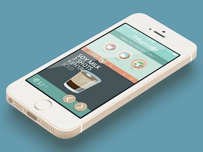 Coffee customization app UI coffee customization flat ui