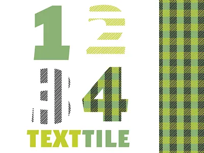 TextTile chromatic font display plaid type design typography