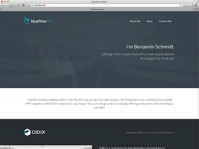 My New Portfolio bluefirex design landing layout onepage portfolio