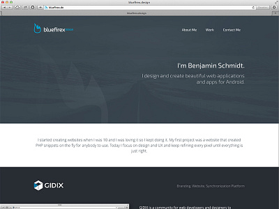 My New Portfolio bluefirex design landing layout onepage portfolio