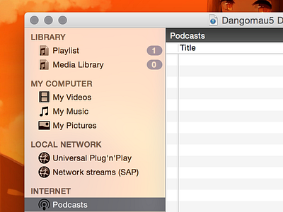 VLC on Yosemite icons media player sidebar vlc yosemite