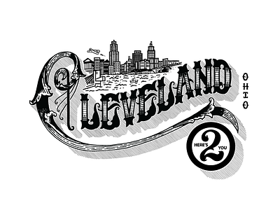 Cleveland city cleveland illustration lettering type typography