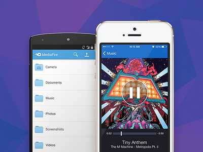 MediaFire releases new native apps for iOS and Android android app cloud interface ios mediafire screenshot ui