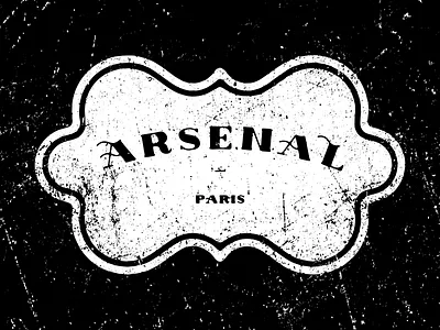 Arsenal distressed handlettering lettering logo paris stamp subway texture typography used vintage