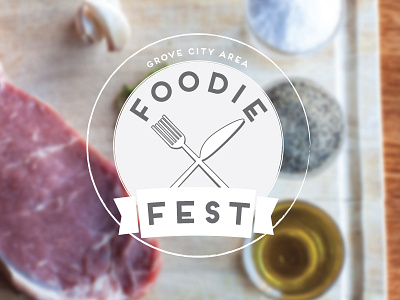 Foodiefest Logo black and white branding food logo retro vector