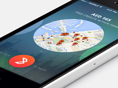 Beam - Homescreen app application button home iphone mobile payments swipe ui ux wallet