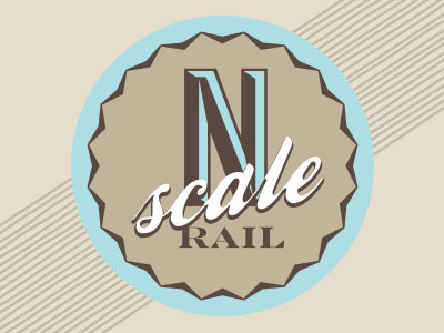 N Scale Rail logo redo badge logo logotype model website logo