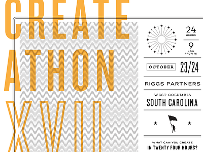 CreateAthon T-shirt design (WIP) 24 hours bono columbia createathon non profit pro bono pro bono week riggs partners ryon edwards sc skills based volunteering