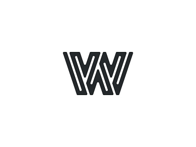 W Two brand branding icon letter logo mark w