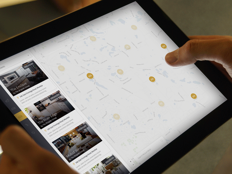 Interactive Map apartments dark filter focus lab gallery interactive interactive map map map pins maps overlay web design