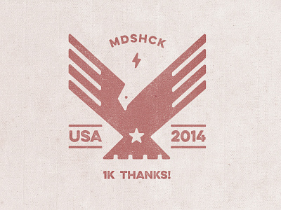 1k Followers! 1000 1k design eagle followers illustration thanks