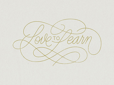 Love to Learn lettering script typography vector