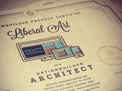 NationBuilder Architects Certification graphic design icons illustration print typography