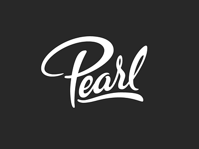 Pearl brush calligraphy camper hand identity lettering logo script