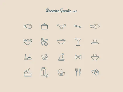 Icons for RecetasGratis.net blue brown cook cooking icons new project recetas recetasgratis.net recipe recipes symbols