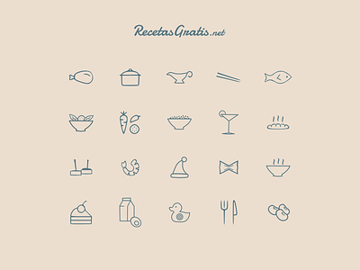 Icons for RecetasGratis.net blue brown cook cooking icons new project recetas recetasgratis.net recipe recipes symbols