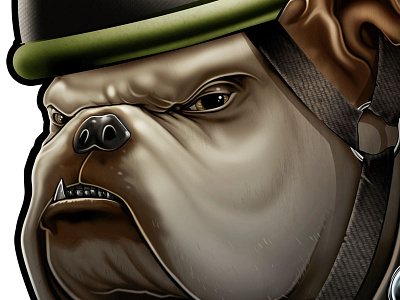 Devil Dog airbrush bull dog marine military