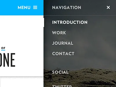 Andy Stone Sidebar Menu Design hamburger mobile navigation sidebar tablet