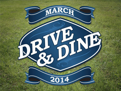 Drive & Dine banner golf logo