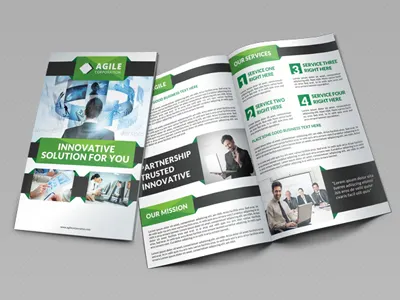 Creative Corporate Bi Fold Brochure Vol 24 a4 ad advertising bi fold bifold branding brochure business business brochure corporate brochure graphic river template