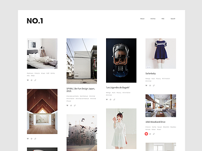 NO.1 — Tumblr Theme blog coming soon flat free grid masonry minimal modern theme tumblr web