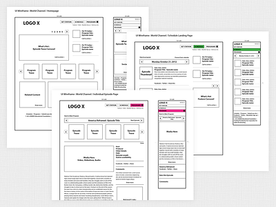 World Channel - 02 ui ux wire frames