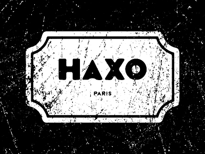 Haxo distressed handlettering lettering logo paris stamp subway texture typography used vintage