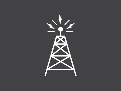 In The News electricity icon in the news minimal news spark stroke tower vector web